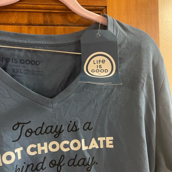 Life is Good Blue Long Sleeve Shirt, NWT - Picture 4 of 5